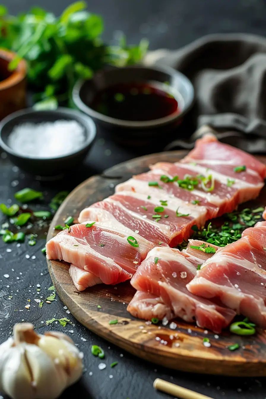 Porc émincé à la sauce soja et aux arômes de coriandre