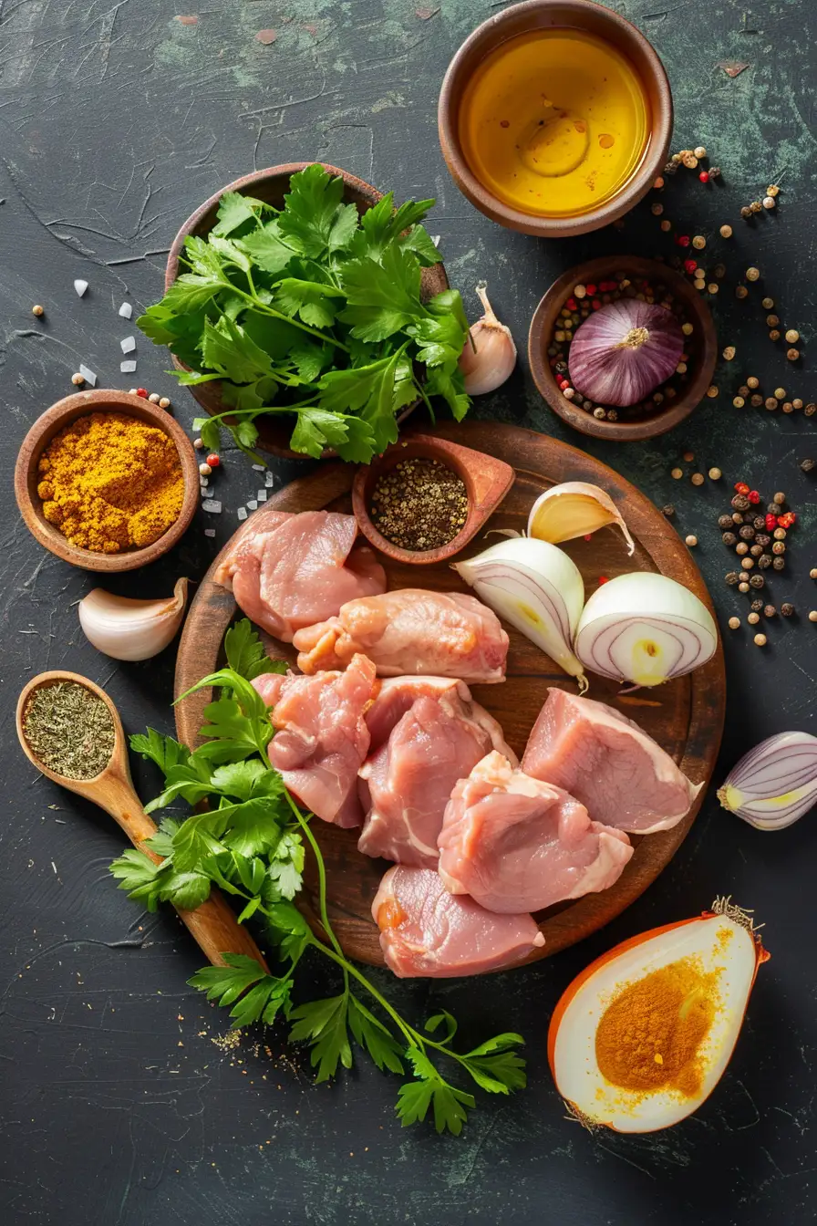 Porc au yaourt et curry, un délice parfumé à la coriandre