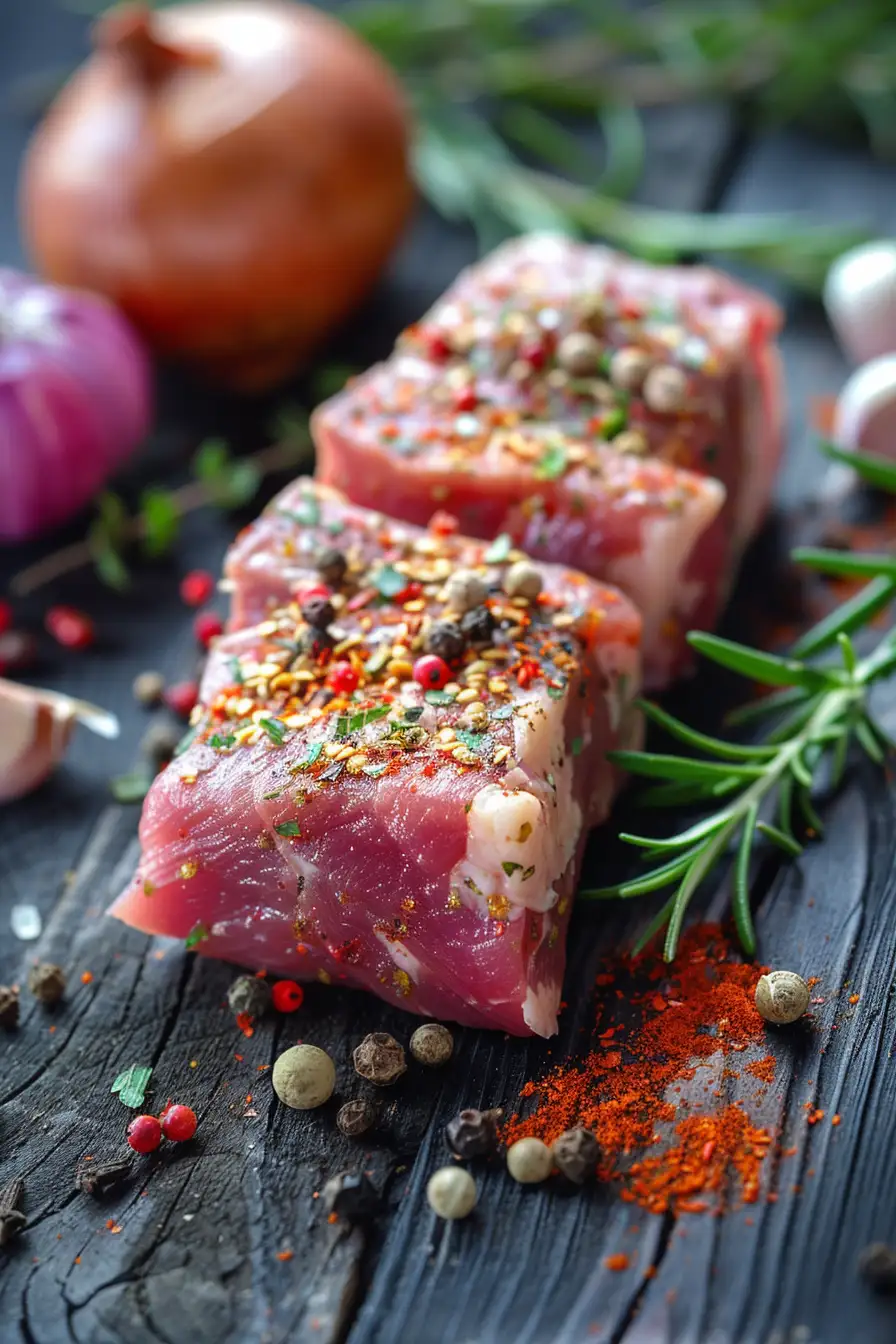 Porc épicé au paprika et aux arômes d'ail et de cumin