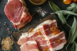 Porc miel et moutarde aux pommes et sauge