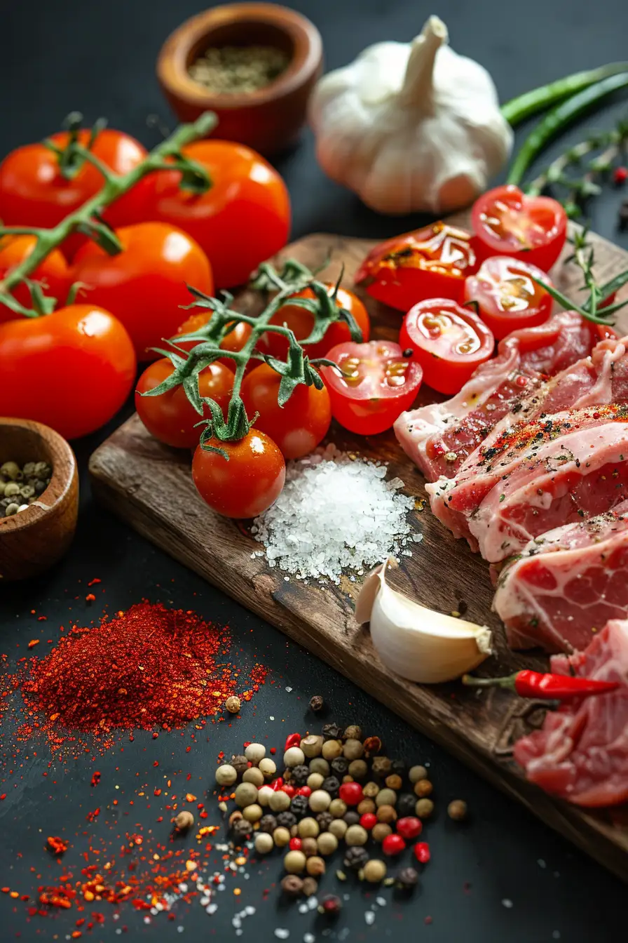 Porc épicé aux saveurs éthiopiennes et tomates juteuses