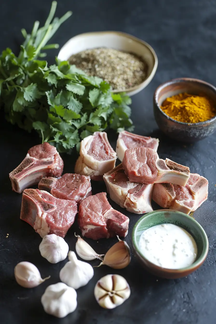 Agneau au yaourt et curry, un délice parfumé à la coriandre