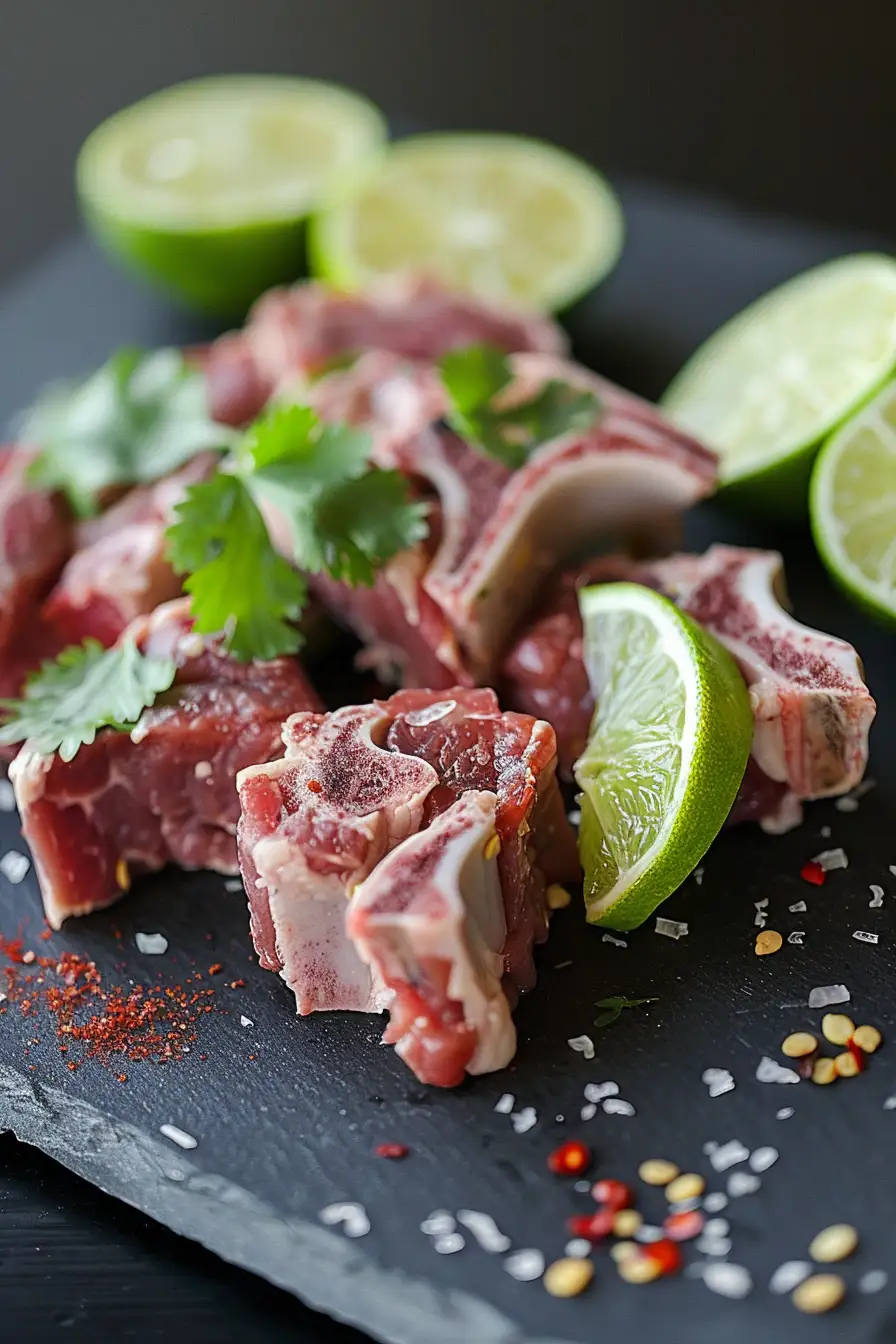 Agneau épicé au citron vert et à la coriandre