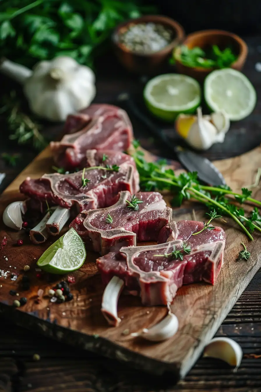 Agneau épicé au cumin et citron vert, parfumé à l'ail et à la coriandre