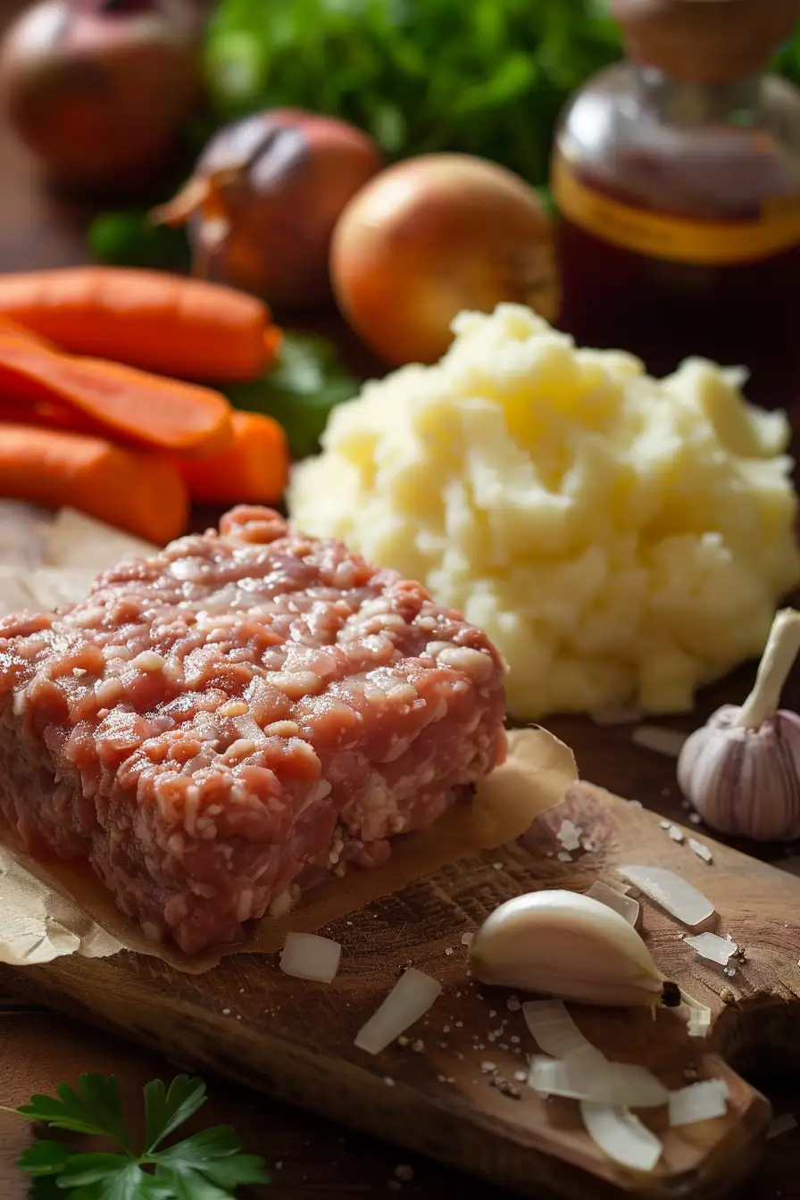 Hachis d'agneau aux légumes et purée onctueuse