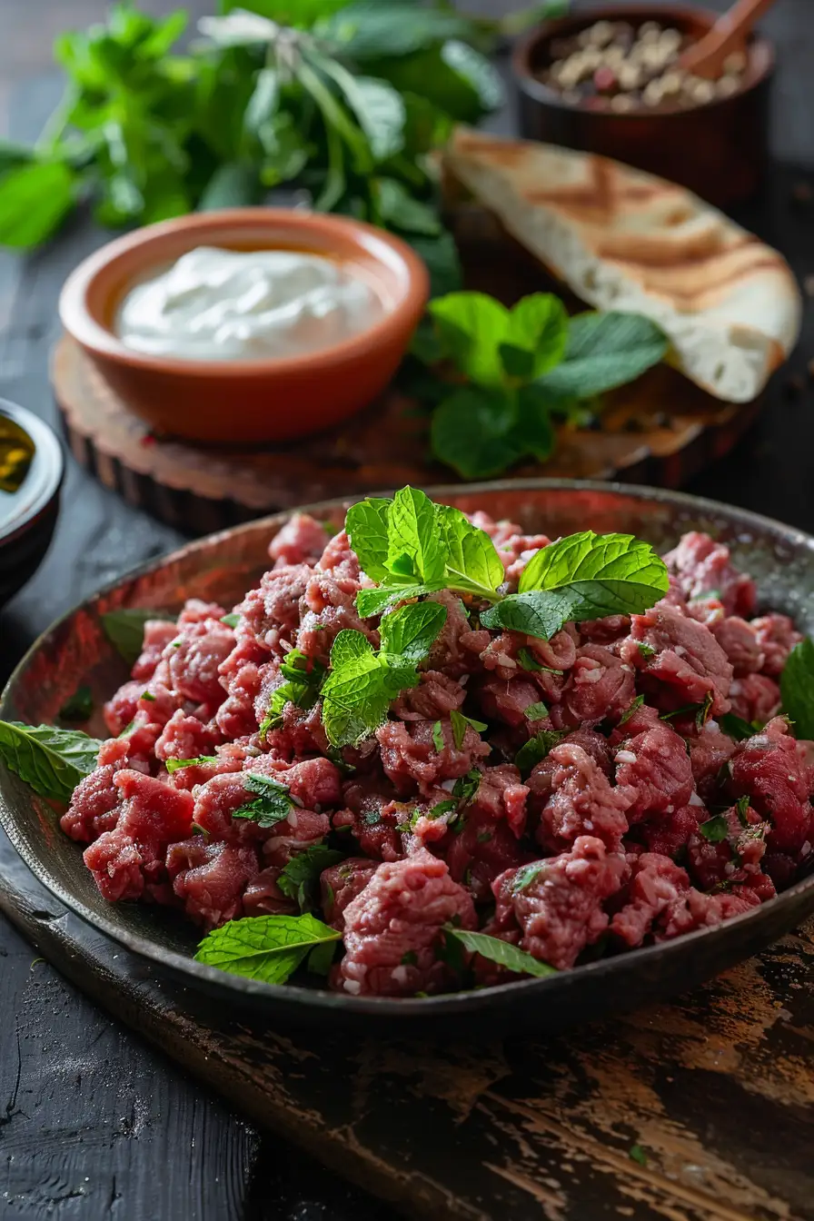 Agneau épicé en pita avec yaourt et menthe fraîche