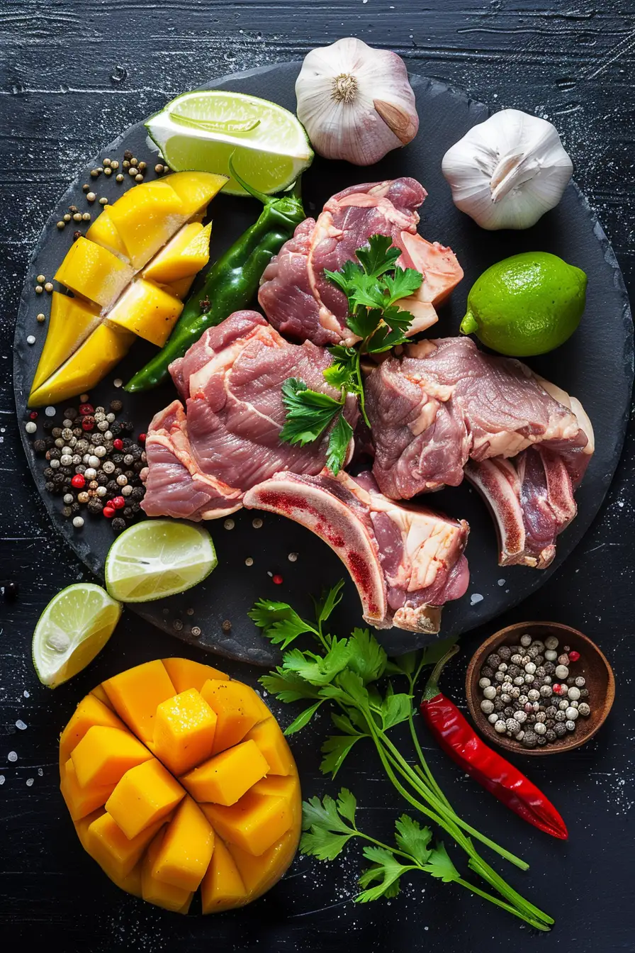 Agneau aux épices jerk et mangue, un festin de saveurs exotiques