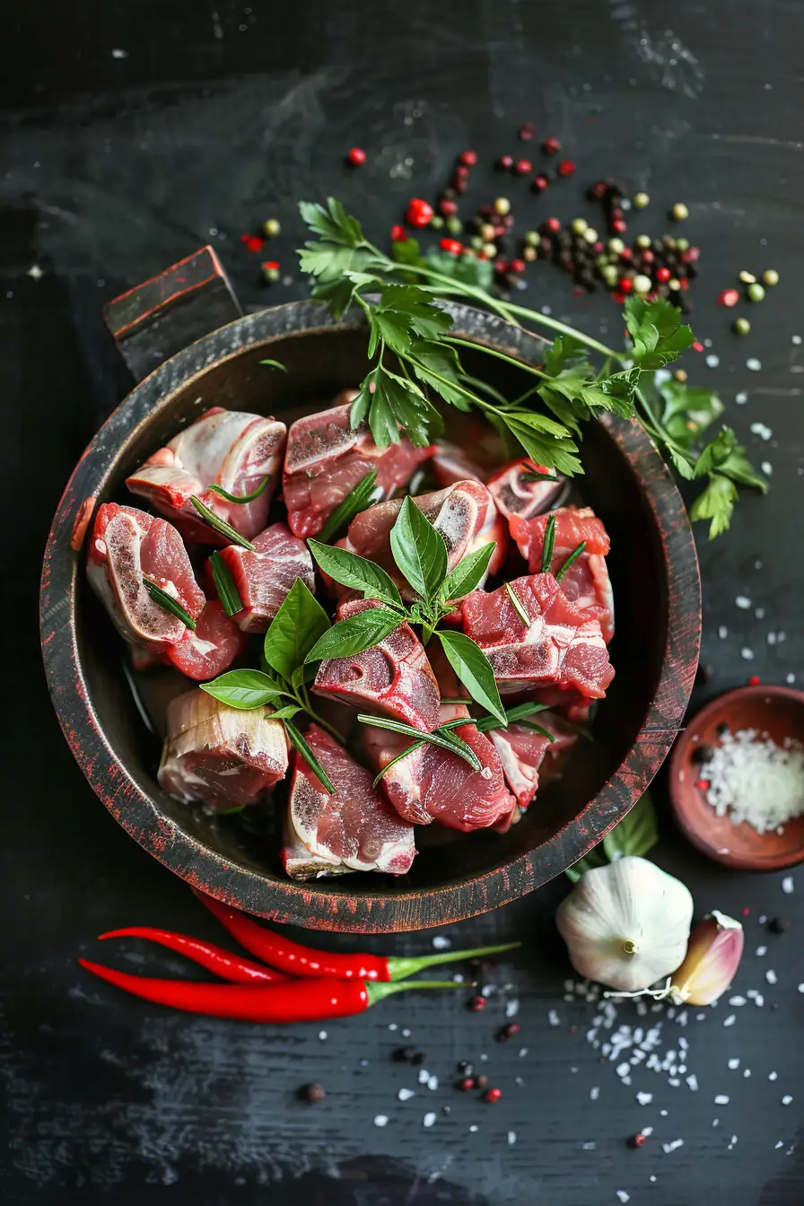 Agneau exotique au lait de coco et piment Scotch bonnet