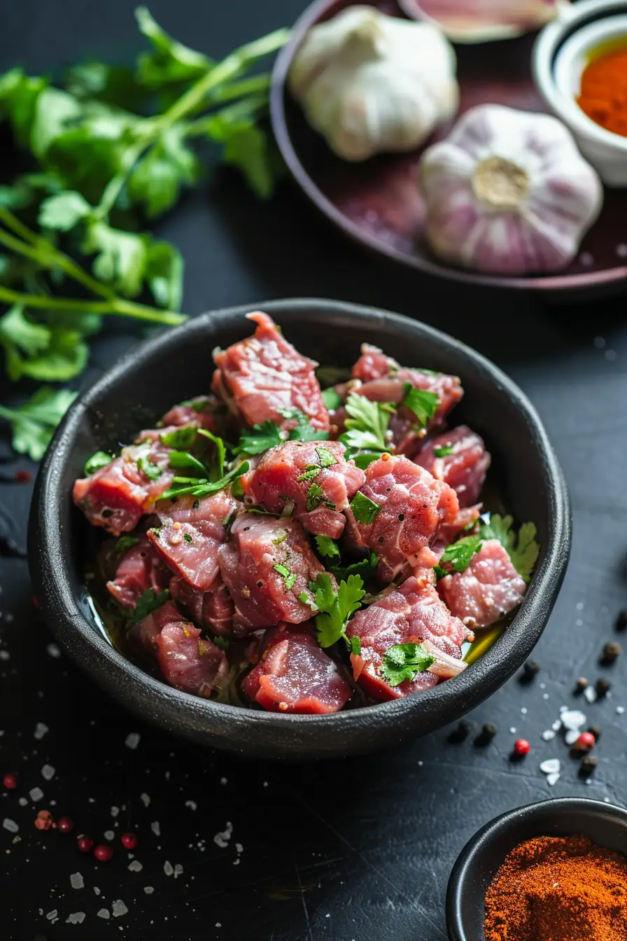 Agneau épicé au yaourt et coriandre fraîche