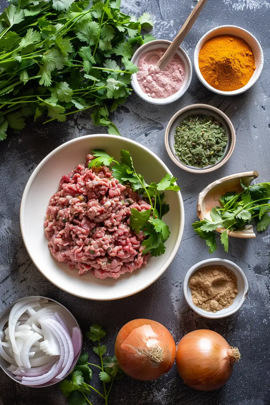 Curry d'agneau haché au lait de coco et coriandre fraîche