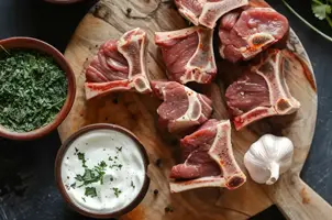 Agneau épicé au yaourt et coriandre fraîche