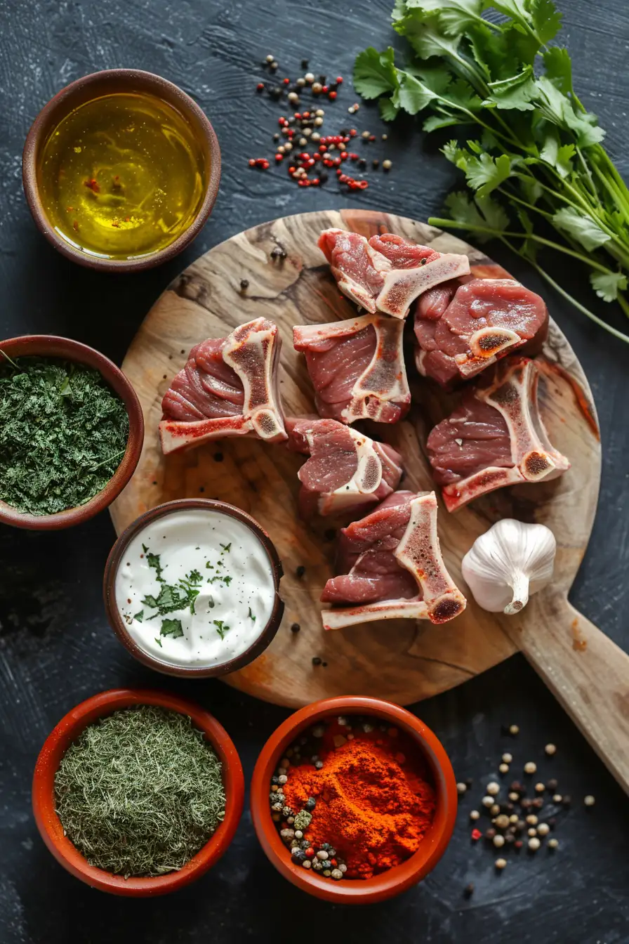 Agneau épicé au yaourt et coriandre fraîche