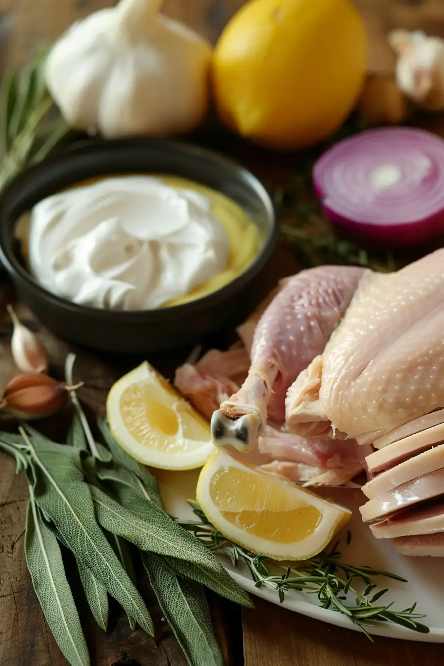 Dinde crémeuse à la moutarde et estragon