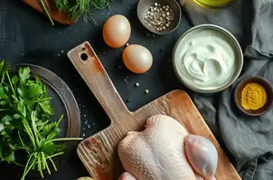 Poulet crémeux à la moutarde et aneth, accompagné de pommes de terre fondantes
