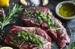 Canard mariné au chimichurri et à l'ail citronné