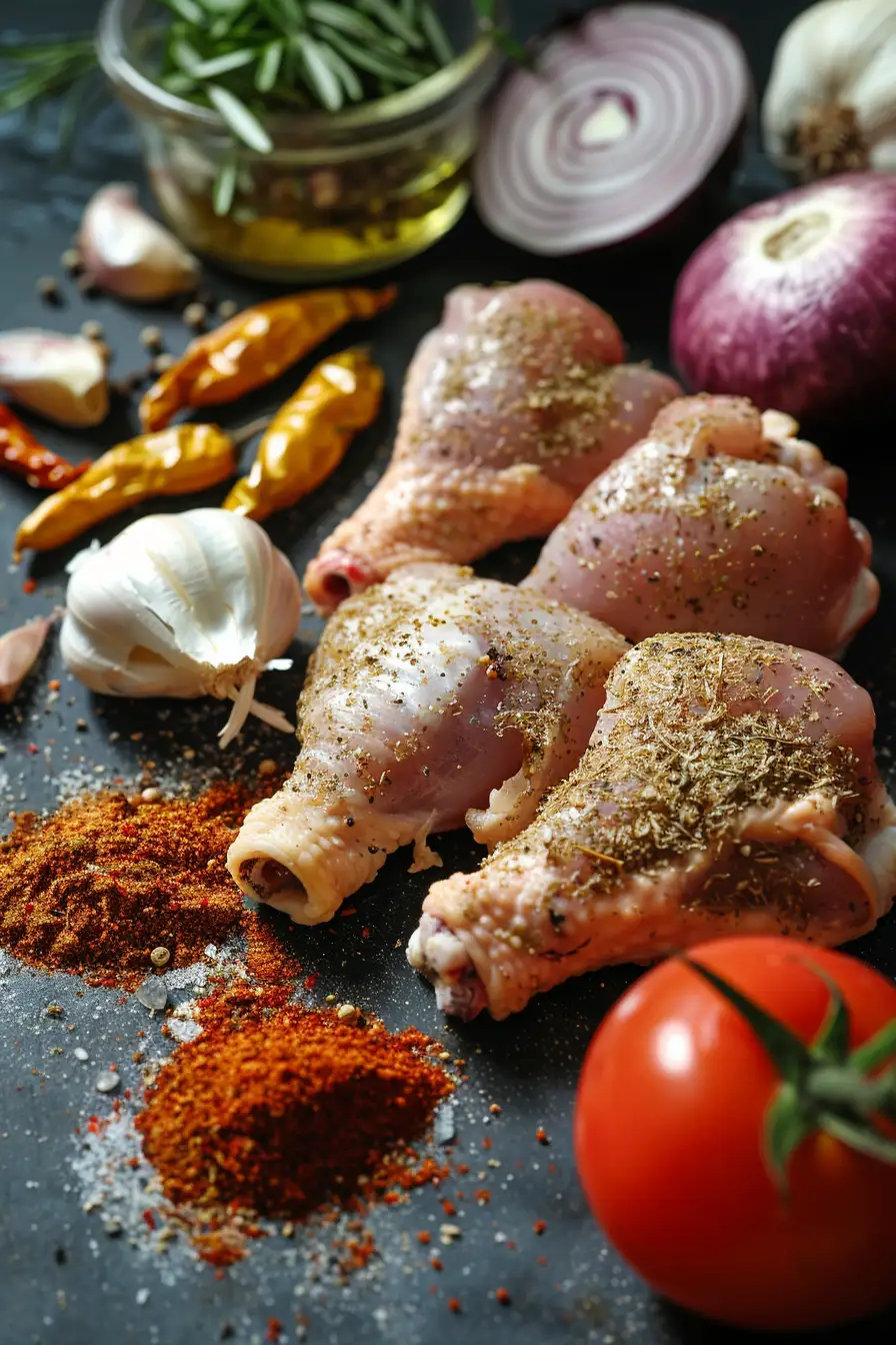 Poulet aux épices berbere et sa salsa de tomates épicées