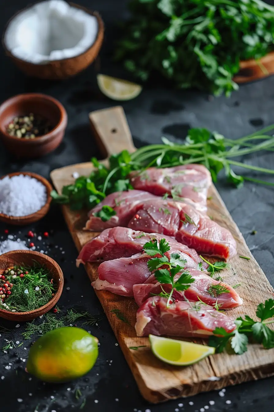 Canard exotique au lait de coco et curry vert