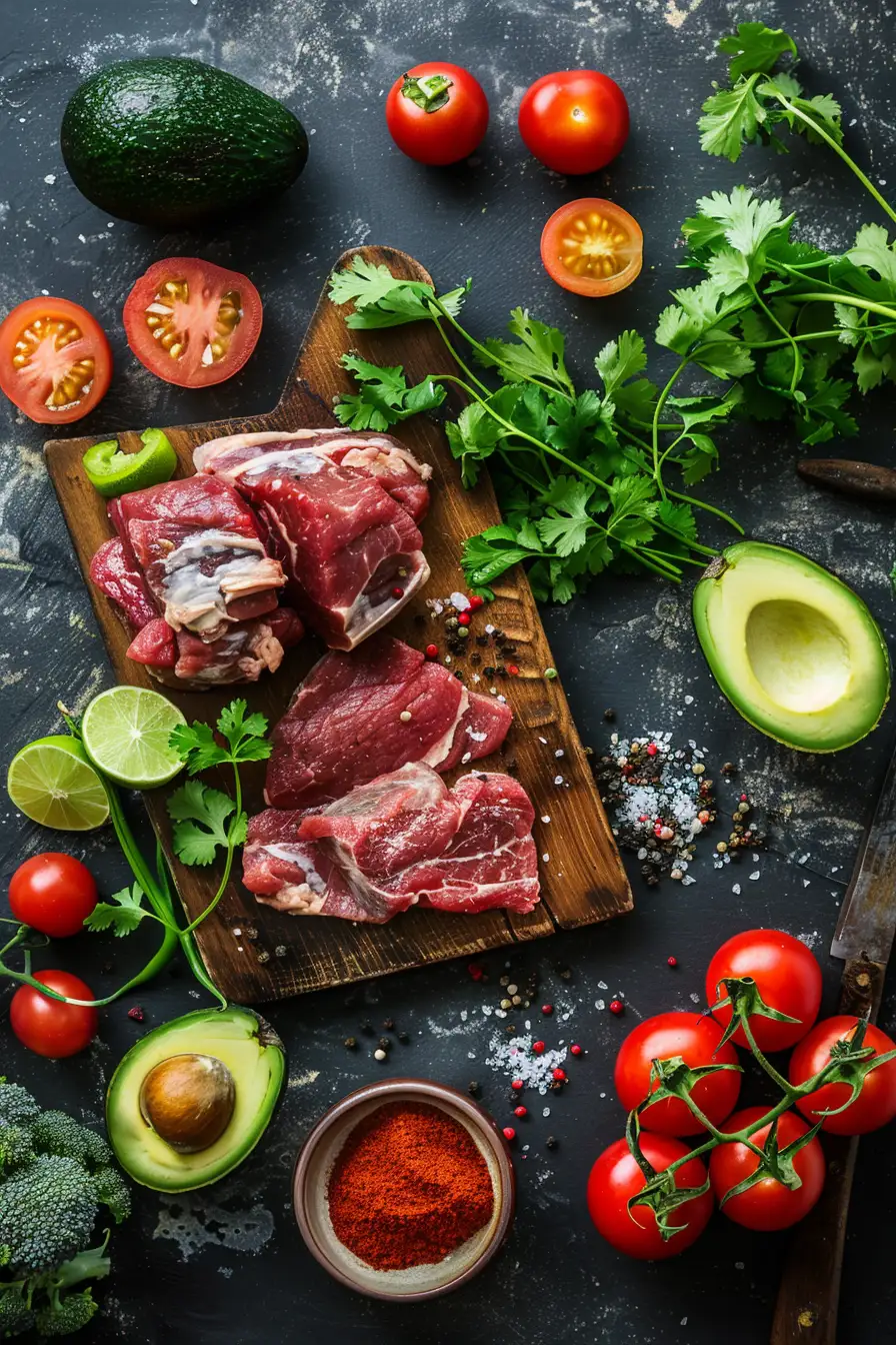 Cerf épicé en tortillas de maïs avec avocat et coriandre