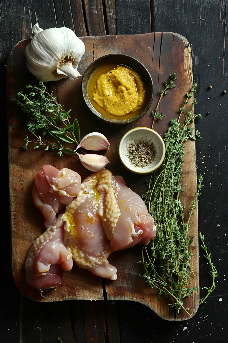 Poulet caramélisé au sirop d'érable et moutarde de Dijon