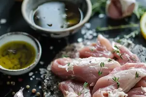 Lapin à l'huile d'olive, ail, citron et origan