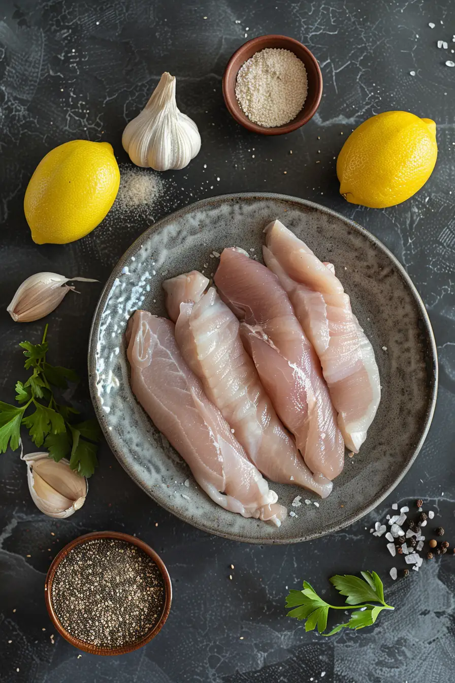 Poulet mariné au tahini et aux épices citronnées