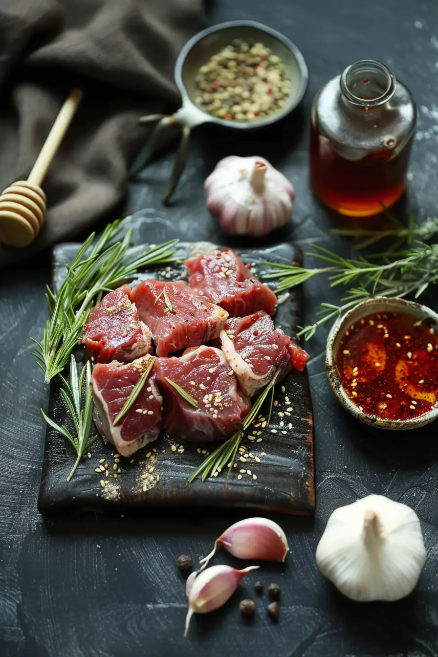 Lapin caramélisé au gochujang et miel