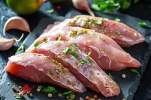 Lapin épicé à l'aji amarillo et coriandre au citron vert