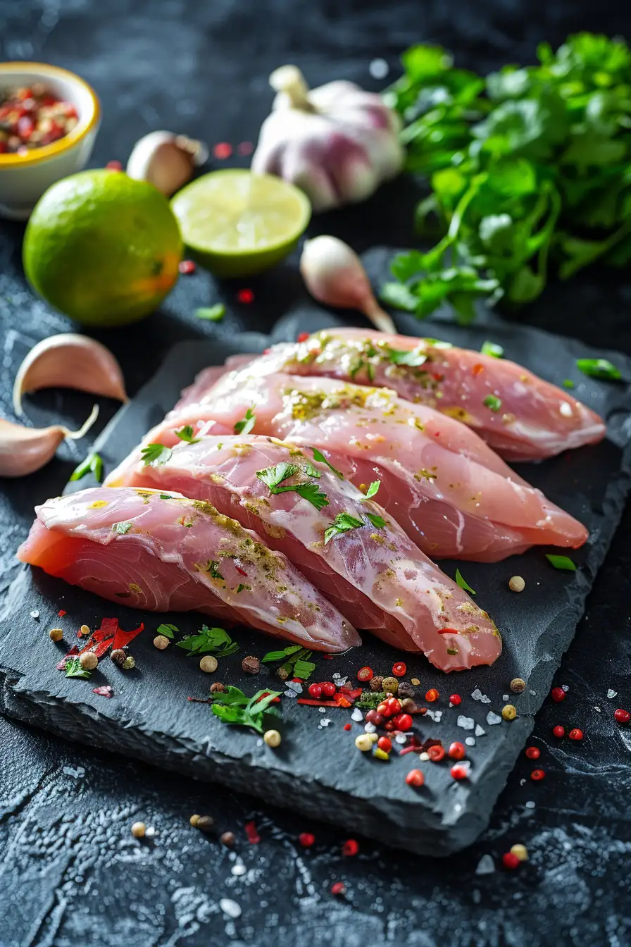Lapin épicé à l'aji amarillo et coriandre au citron vert