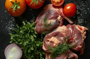 Lapin aux saveurs d'aji amarillo, oignons et tomates, parfumé à la coriandre