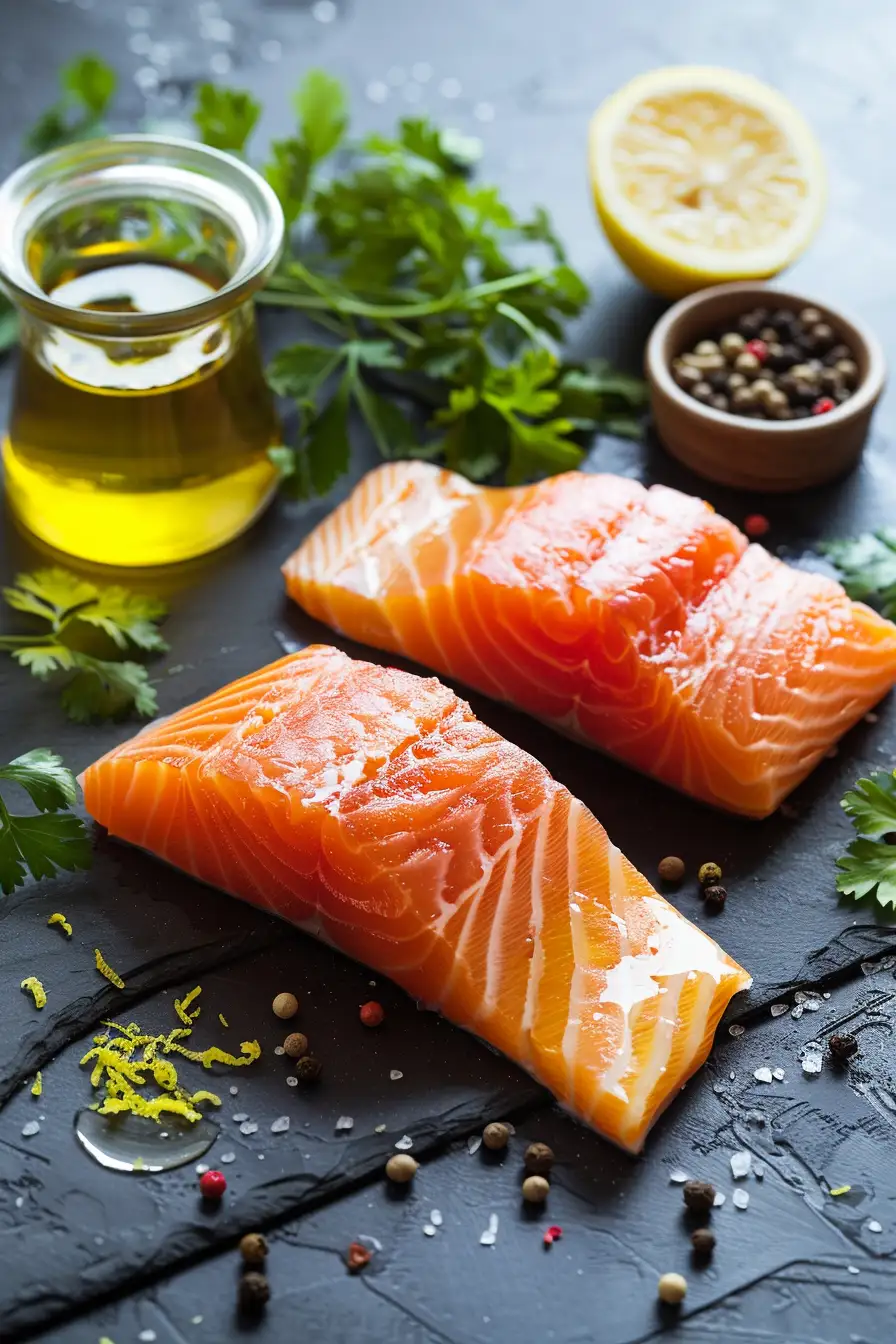Saumon ensoleillé au citron, coriandre et cumin