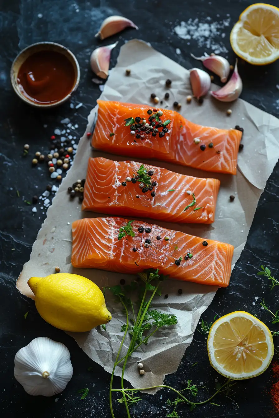 Saumon épicé cajun à la sauce barbecue et citron ailé