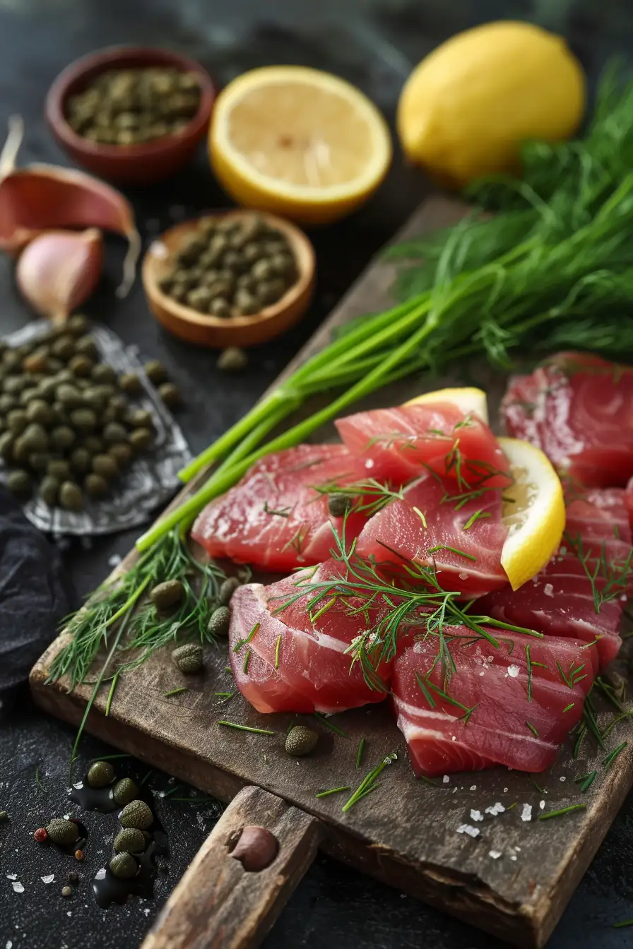 Délice de thon à l'aneth, citron et câpres en crème fraîche