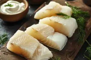 Délice de morue à la crème fraîche, pommes de terre et aneth au citron