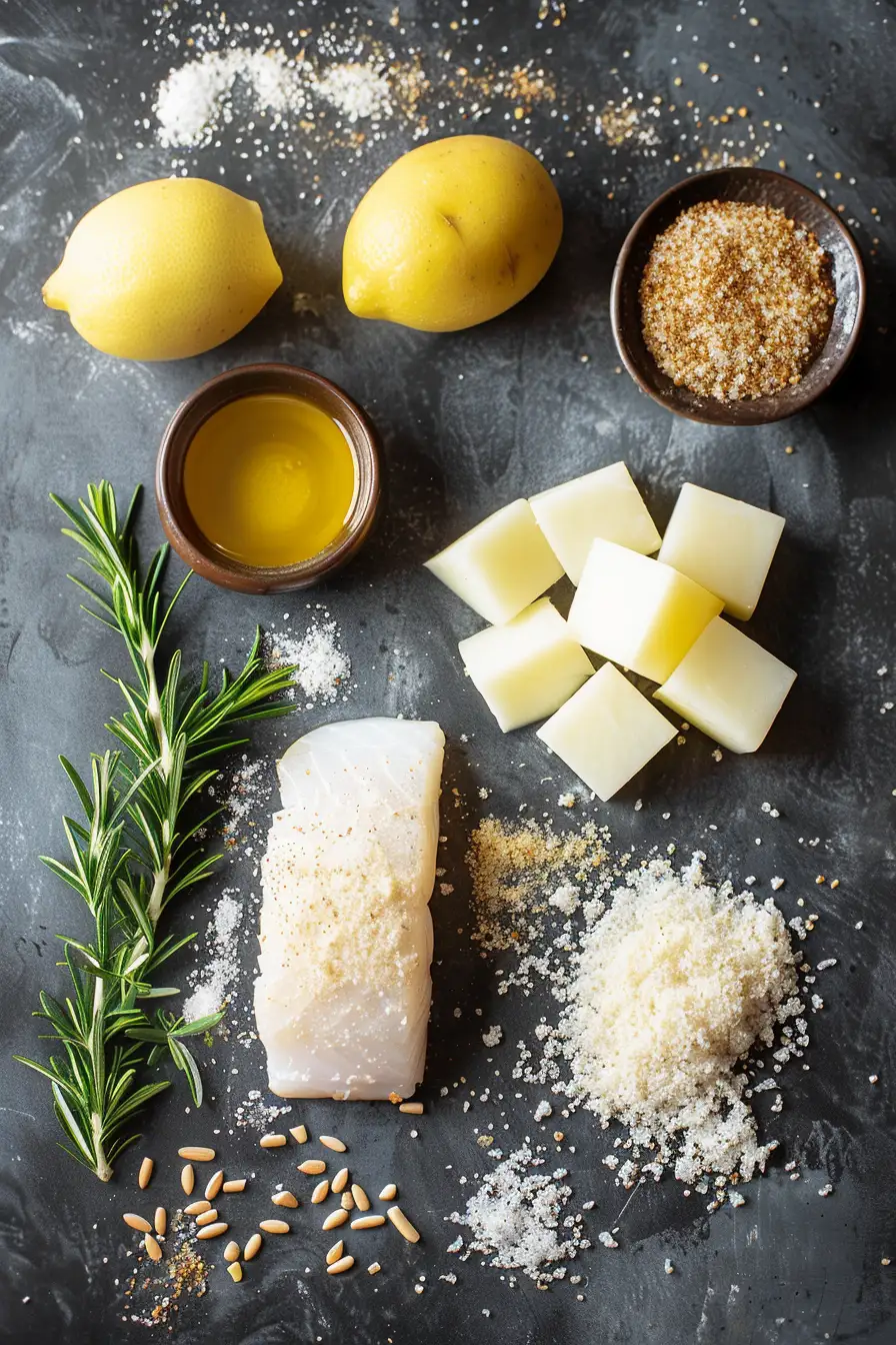 Morue croustillante aux pommes de terre et citron