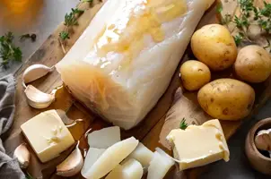 Morue au sirop d'érable et pommes de terre fondantes à l'ail et au beurre