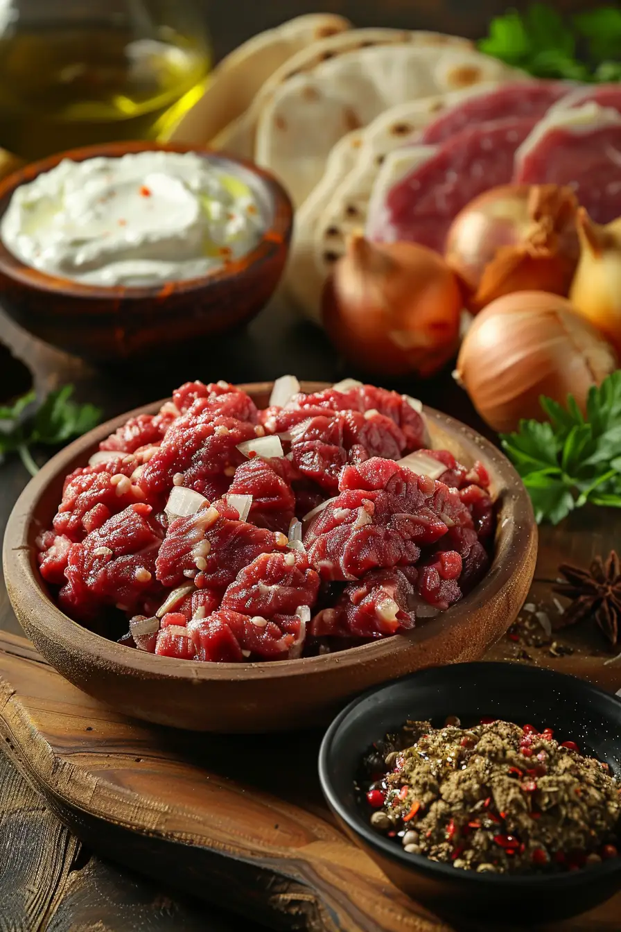 Délice de pita au bœuf haché et yaourt épicé