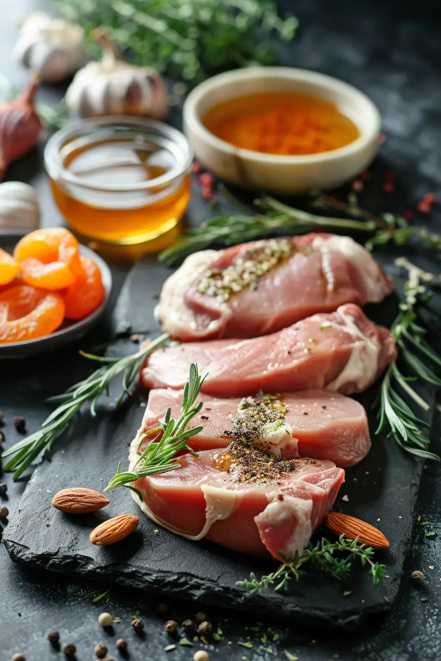 Porc aux épices ras el hanout et abricots secs caramélisés