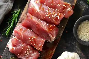 Porc caramélisé au miel et gingembre