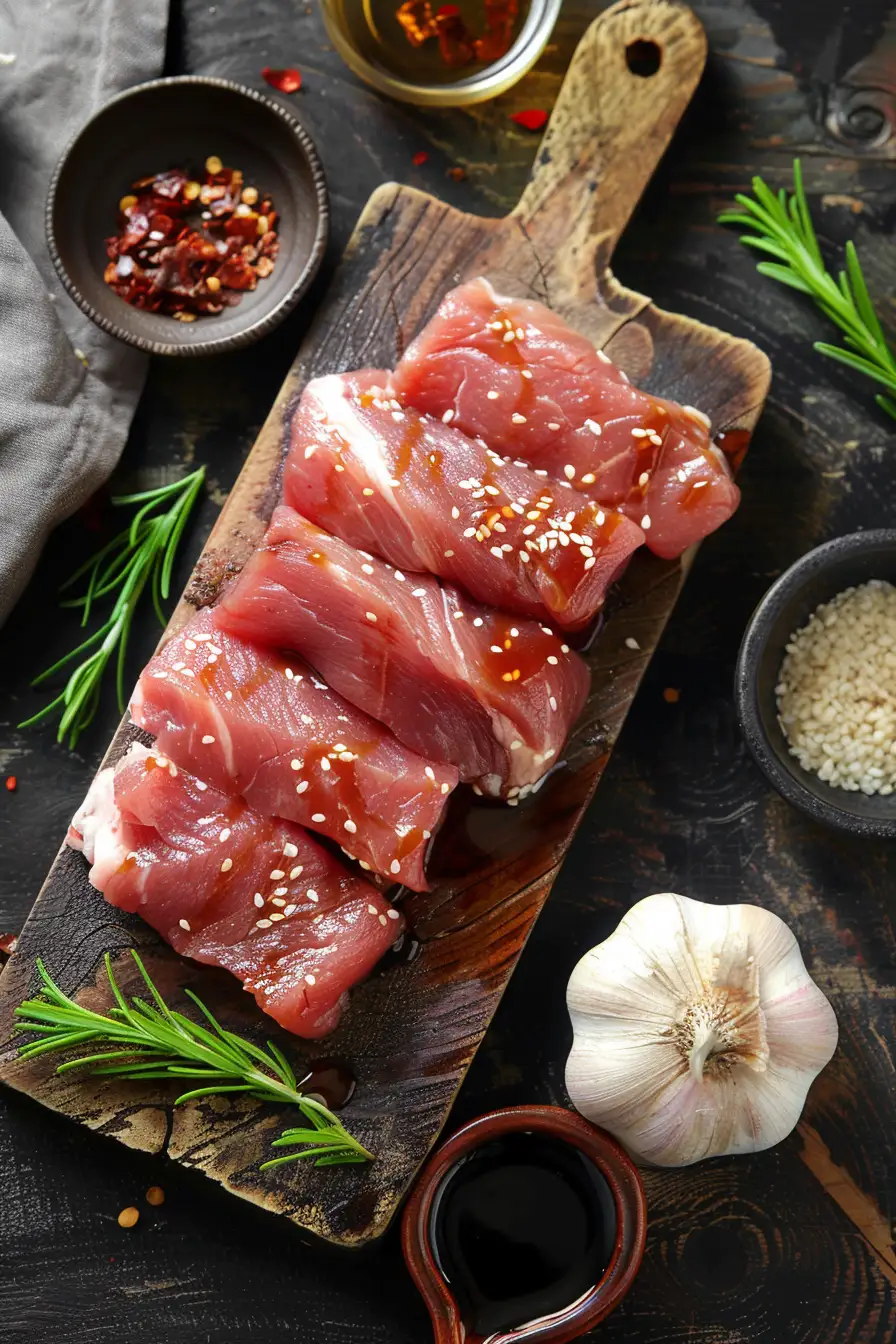 Porc caramélisé au miel et gingembre